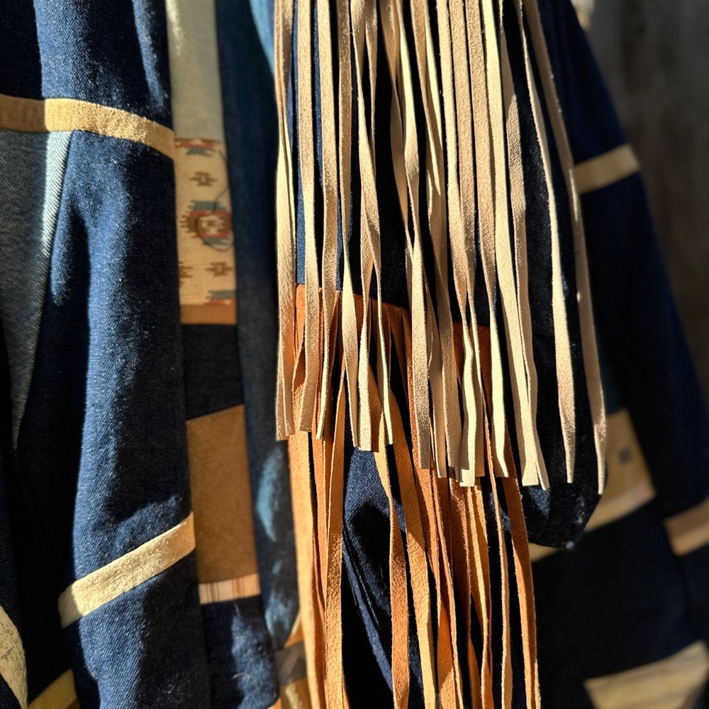 Vintage Patchwork Denim Jacket Size Medium - image 5